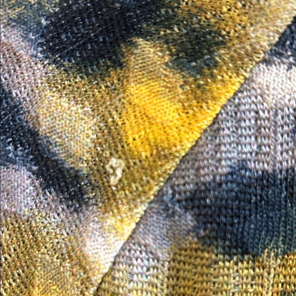 St. John Yellow and Blue Patterned Cardigan* - Picture 10 of 11